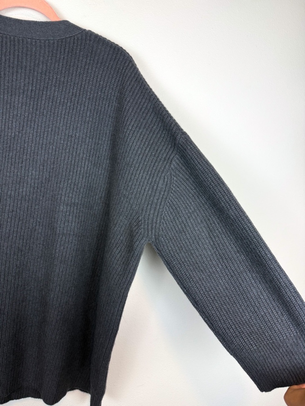 Jenni Kayne Cashmere Cocoon Cardigan Sweater Oversized Charcoal Gray Size 1X - Picture 10 of 11